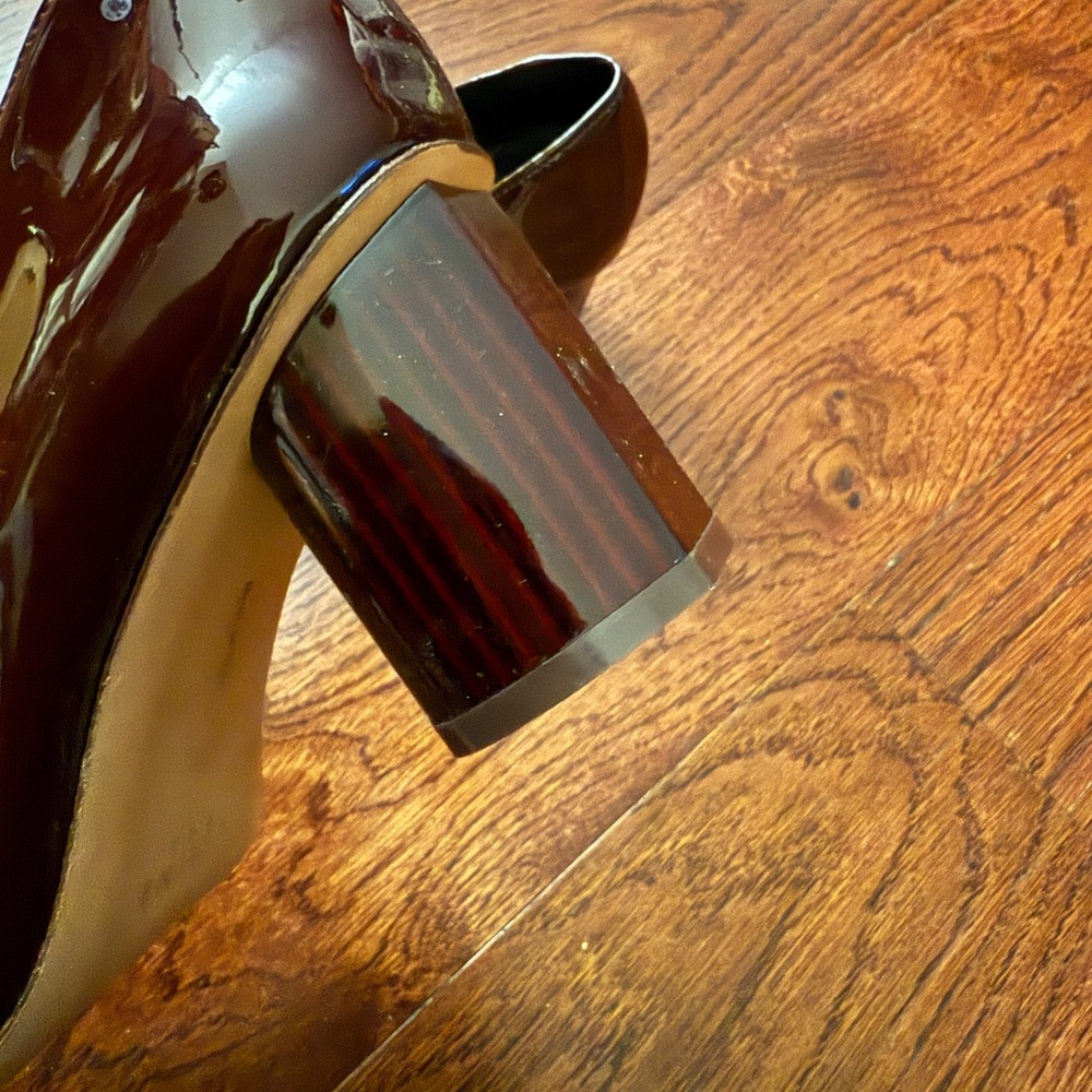 Celine Deep Red Patent Leather Shoes - Picture 5 of 6